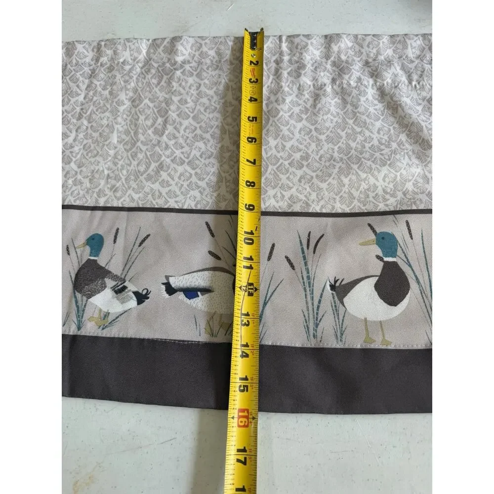 Mallard Duck Window Valances Rustic Cabincore Granpacore Vintage Lodge X2